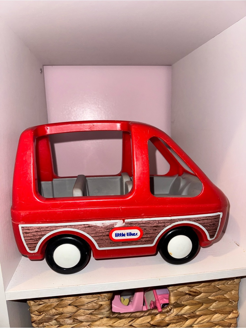 Little Tikes Red Toy Van with Wood-Panel Detail